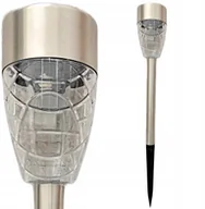 Lampy ogrodowe - SASKA GARDEN LAMPA SOLARNA 5,5X39,5CM PRYZMAT INOX - miniaturka - grafika 1