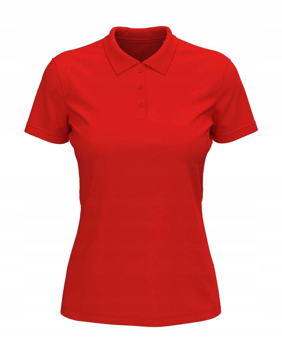 Koszulka damska polo T-shirt bawełniany Polówka Stedman ST9160 Red XS