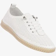 Półbuty damskie - Półbuty Damskie Skórzane Buty Eleganckie Filippo Białe DP6140/26WH Biały 36 - miniaturka - grafika 1