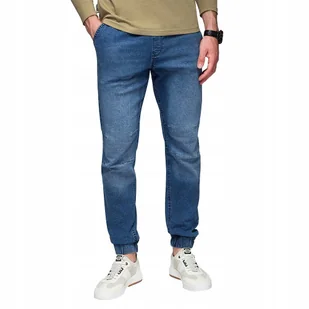 Męskie spodnie jeansowe z efektem sprania - niebieskie V2 OM-PADJ-0267 XL - Ombre - Spodnie męskie Męskie spodnie jeansowe z efektem sprania - niebieskie V2 OM-PADJ-0267 XL - Ombre - Spodnie męskie - miniaturka - grafika 1