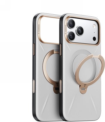 TORRAS QPro Leather - etui do iPhone 17 Pro kompatybilne z MagSafe pearl gray