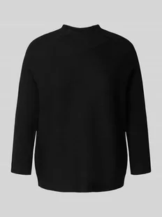 Sweter z dzianiny ze stójką i rękawem o dł. 3/4 - Swetry damskie Sweter z dzianiny ze stójką i rękawem o dł. 3/4 - Swetry damskie - miniaturka - grafika 1