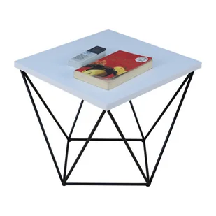 Minimalistyczny stolik kawowy biały + czarny N6-N08 - Ławy i stoliki kawowe Minimalistyczny stolik kawowy biały + czarny N6-N08 - Ławy i stoliki kawowe - miniaturka - grafika 1