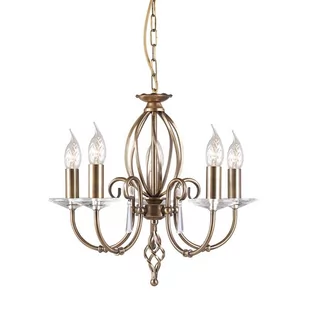 Elstead Lighting Aegean 5Lt Chandelier Aged Brass AG5 AGED BRASS Elstead lampa wisząca stylowa świecznikowa AG5 AGED BRASS ) - Lampy sufitowe - miniaturka - grafika 1