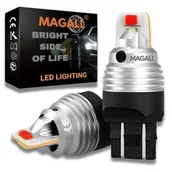 Żarówki samochodowe - ŻARÓWKI LED W21/5W T20 7443 MAGALL CZERWONE BARDZO MOCNE 1600LM STOP 12V - miniaturka - grafika 1