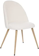 Krzesła - Krzesło skandynawskie białe SLANO, tapicerowane, bez podłokietników - miniaturka - grafika 1