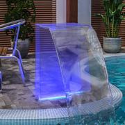 Fontanny ogrodowe - Lumarko Fontanna basenowa z LED RGB i przyłączami, akryl, 51 cm - miniaturka - grafika 1
