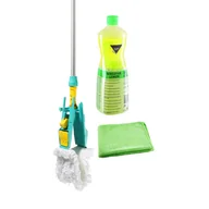 Biuro i firma OUTLET - TTS zestaw do mycia podłogi - mop Light 3 otwory kompletny- bawełna- 40 cm, płyn sensative lemon, ściereczka z mikrofibry GRATIS - kij aluminiowy - miniaturka - grafika 1
