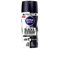 Dezodoranty i antyperspiranty dla kobiet - NIVEA MĘSKI dezodorant w sprayu BLACK &, WHITE INVISIBLE Dezodoranty 100 ml Męskie - miniaturka - grafika 1