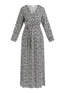 Sukienki - usha Damska sukienka maxi z nadrukiem na całej powierzchni, czarny wielokolorowy, M - miniaturka - grafika 1