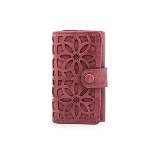 Portfele - HiClothbo Portfel damski, dostępny w wielu kolorach, skóra PU, mały portfel damski, portmonetka, czerwony, rozmiar uniwersalny, czerwony, jeden rozmiar - grafika 1