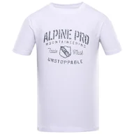 Koszulki sportowe męskie - Koszulka męska Alpine Pro Sumek Rozmiar: XL / Kolor: biały - miniaturka - grafika 1