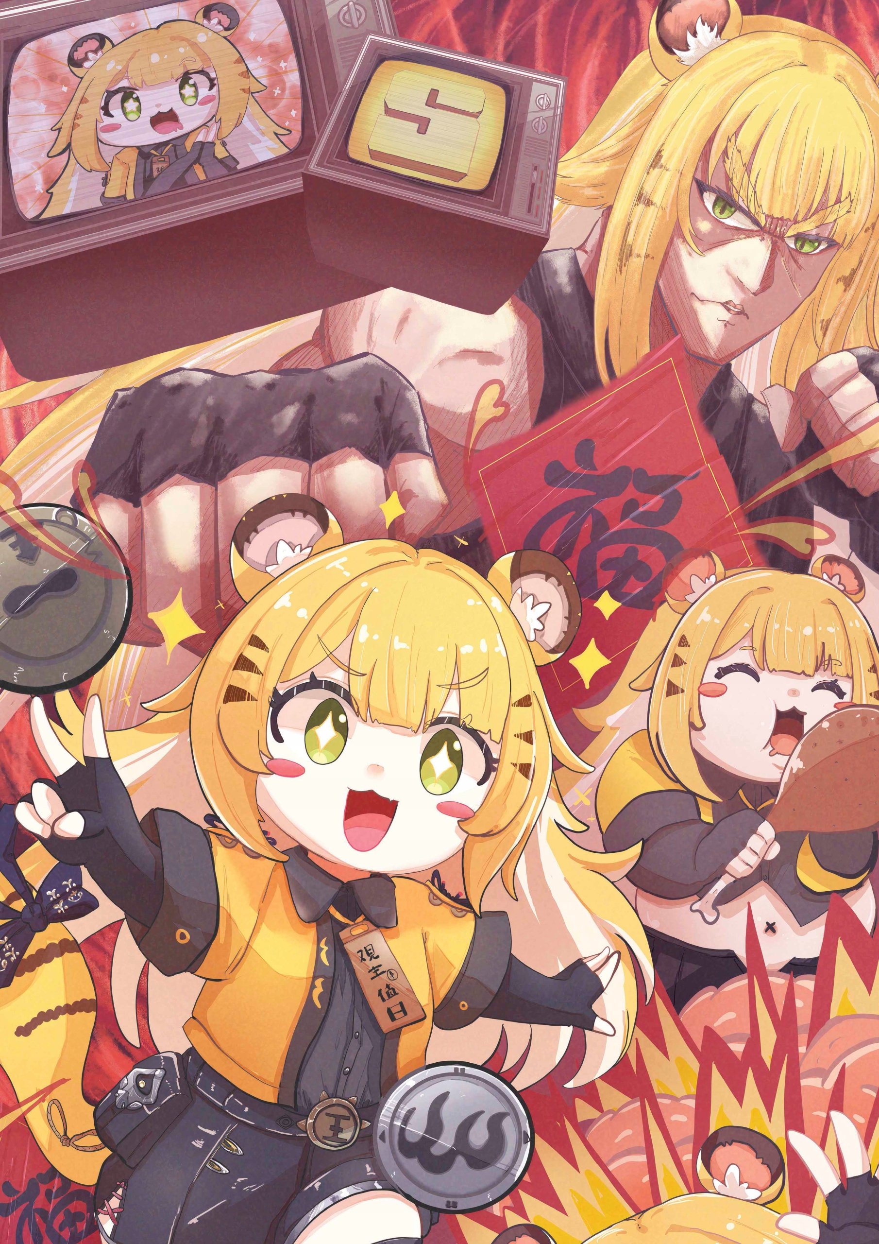 Plakat A3 Zenless Zone Zero Zzz Anime Gra Ju Fufu
