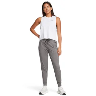 Damskie spodnie treningowe Under Armour Tech Pant - szare - Spodnie damskie - miniaturka - grafika 1