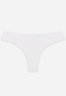 Majtki damskie - Białe Majtki z Bawełną Typu Stringi Ozdobione Koronką Cirilise - miniaturka - grafika 1