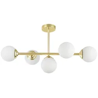 Lampy sufitowe - NOWOCZESNA LAMPA SUFITOWA WISZĄCA KLASYCZNE ZŁOTO FINO W5 - miniaturka - grafika 1