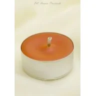 Świece - Świeca tealight z wosku pszczelego - pomarańczowa - miniaturka - grafika 1