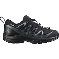 Buty dla chłopców - Salomon XA PRO 3D V8 CSWP Unisex dziecięce wodoszczelne buty trekkingowe, Black Ebony - 31 EU - miniaturka - grafika 1