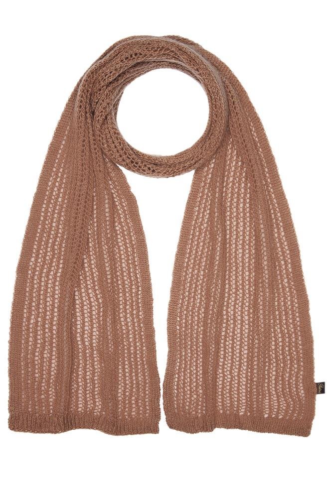 Szal damski z angory Lirio Brąz