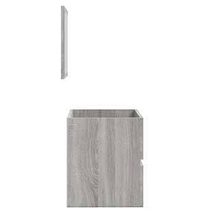 Lumarko Szafka łazienkowa z lustrem, szary dąb sonoma - Szafki łazienkowe - miniaturka - grafika 8