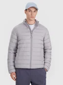 Kurtki męskie - 4F Kurtka puchowa z wypełnieniem syntetycznym męska - szara 3XL - miniaturka - grafika 1