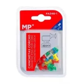 Pinezki - Mp Main Paper Pinezki tablicowe kolorowe 11mmx40szt - miniaturka - grafika 1