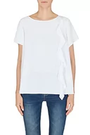 Bluzki damskie - Armani Exchange Zrównoważona bluzka Cross Gender, biała, L, biały, L - miniaturka - grafika 1