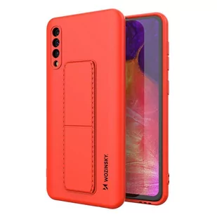 Wozinsky Kickstand Case elastyczne silikonowe etui z podstawką Samsung Galaxy A50 / Galaxy A30s czerwony - Etui i futerały do telefonów - miniaturka - grafika 1
