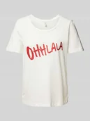 Koszulki i topy damskie - T-shirt o kroju regular fit z czystej bawełny model ‘BOLA’ - miniaturka - grafika 1