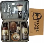 Kosmetyki i akcesoria do pielęgnacji brody - Beard Bross Zestaw Beard Bross Szczotka Grzebień brzytwa brody - miniaturka - grafika 1