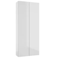 Szafki łazienkowe - Szafka łazienkowa wisząca 50x20x120 cm Duo biała połysk Defra - miniaturka - grafika 1