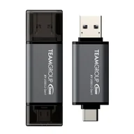 Pendrive - Team Group X1 USB 3.2 Gen1 pamięć USB 128 GB USB Type-A / USB Type-C 3.2 Gen 1 (3.1 Gen 1) Czarny, Szary TX13128GC01 - miniaturka - grafika 1
