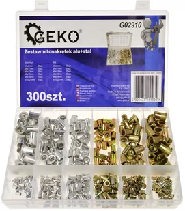 Zestaw nitonakrętek alu+stal 300szt (G02910) - Pozostałe wyposażenie warsztatu - miniaturka - grafika 1
