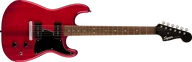 Gitary elektryczne - Squier Paranormal Strat-O-Sonic Laurel Fingerboard Black Pickguard Crimson Red Transparent - miniaturka - grafika 1