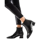 Botki damskie - Eleganckie sztyblety Sergio Leone czarne - miniaturka - grafika 1