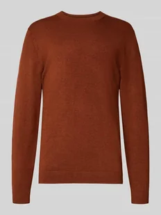 Sweter z dzianiny z prążkowanymi wykończeniami - Swetry męskie - miniaturka - grafika 1