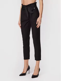 Spodnie damskie - Rinascimento Spodnie materiałowe CFC0110633003 Czarny Regular Fit - grafika 1