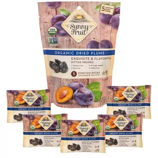 ORGANICZNE ŚLIWKI SUSZONE SUNNY FRUIT OPAKOWANIE 5x30G - Zdrowa żywność - miniaturka - grafika 1