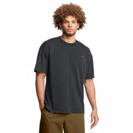 Koszulki sportowe męskie - Męski t-shirt z nadrukiem Under Armour UA M Hw Os Logo Wash Ss - czarny - UNDER ARMOUR - miniaturka - grafika 1