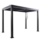 Pawilony ogrodowe - Naterial Pawilon ogrodowy pergola Clima 313x198x229 cm antracytowy - miniaturka - grafika 1