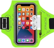 Etui i futerały do telefonów - ETUI ARMBAND POKROWIEC OPASKA NA RAMIĘ TELEFON DO 6.2" ZIELONY do Biegania - miniaturka - grafika 1