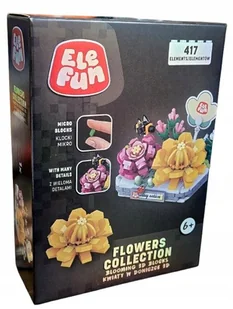 KLOCKI ELEFUN FLOWERS Micro klocki KWIATY W DONICZCE 3D 417 elementów 270 - Klocki - miniaturka - grafika 1