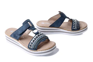 RIEKER V02M6-15 blue, klapki damskie - Rieker - Klapki i japonki damskie - miniaturka - grafika 1