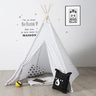 Namioty i tipi dla dzieci - producent niezdefiniowany Namiot dla dzieci INDIAŃSKI TIPI 120 x 120 x 160 cm szary jja-12717 - miniaturka - grafika 1
