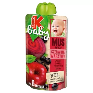 Kubuś Baby Mus po 6 miesiącu jabłko czarna porzeczka burak 100 g - Dania dla dzieci - miniaturka - grafika 1