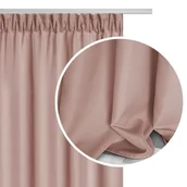 Zasłony - Pudrowa Zasłona Gotowa Do Salonu Na Taśmie 140x270 VIVA - miniaturka - grafika 1