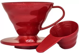 Hario plastikowy Drip V60-01 Czerwony VD-01R - Pozostałe akcesoria kuchenne - miniaturka - grafika 3