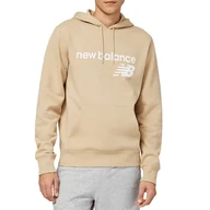 Bluzy sportowe męskie - Bluza New Balance MT03910INC - beżowa - miniaturka - grafika 1