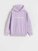 Bluzki dla dziewczynek - Reserved - Bluza z kapturem - lawendowy - miniaturka - grafika 1