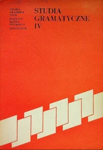 Studia gramatyczne IV - Książki o kulturze i sztuce - miniaturka - grafika 1